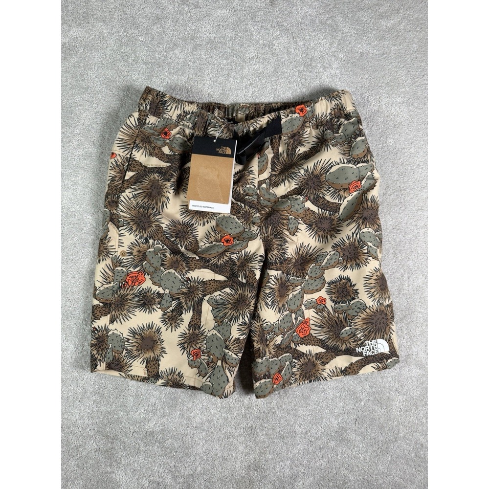 NORTH FACE Boys' Amphibious Class V Belted Shorts Size L Utility Tan Brown NWT